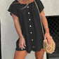 👖Short Sleeve Denim Dress | Soft Cotton Blend, Casual Comfort & Versatile for Brunch to Park