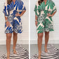 💕Last day! Only £12.98 - Women's Plant - Printed Casual Short Jumpsuit