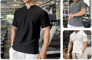 🌊 Men's V-Neck  Short Sleeve Muscle Athletic Workout T-Shirts  Perfect Fit, Breathable Comfort, Show Off Your Athletic Style!
