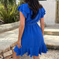 ⏰Final Hours! 50% Women's Elegant V Neck Ruffle Waist Dress✨