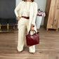 👗 Elegant Longline Cardigan 3-Piece Set – Soft Fabric, Chic Top & Pants for Office Commute & Daily Outings ✨