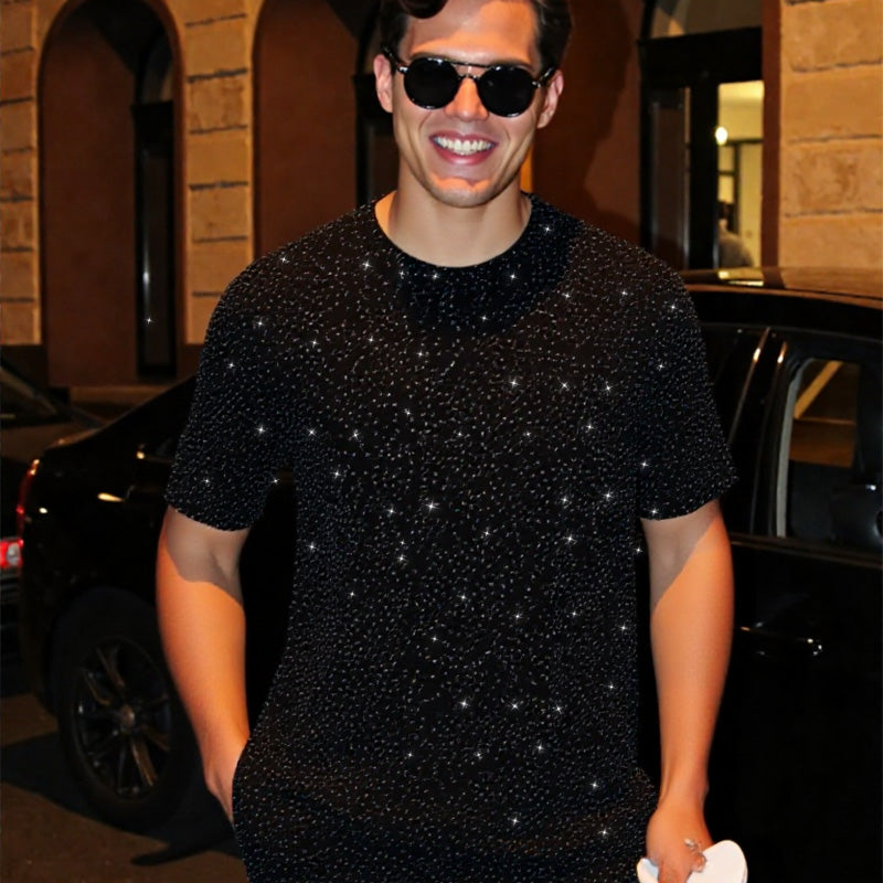 Men’s Short Sleeve Top & Wide Leg Pants 2-Piece Set 🩳✨ – Casual & Stylish for Everyday