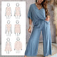 ✨ Girly solid color loose casual suit|Slim and tall× All-purpose wearing formula 👚👖