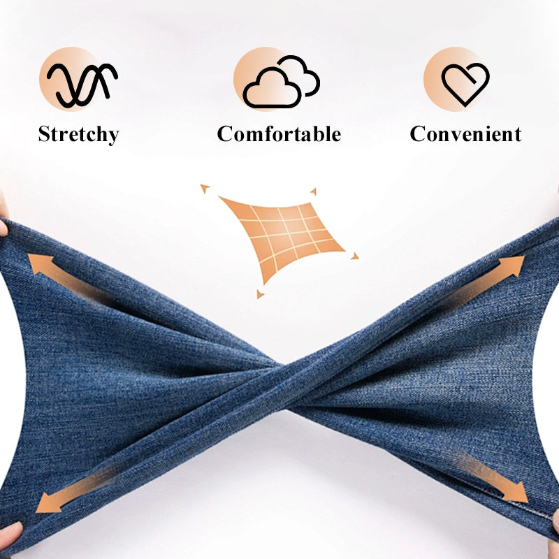 🔥66% OFF! High-waisted stretch belly-cinching jeans 👖 + 360° stretch for a slimmer look