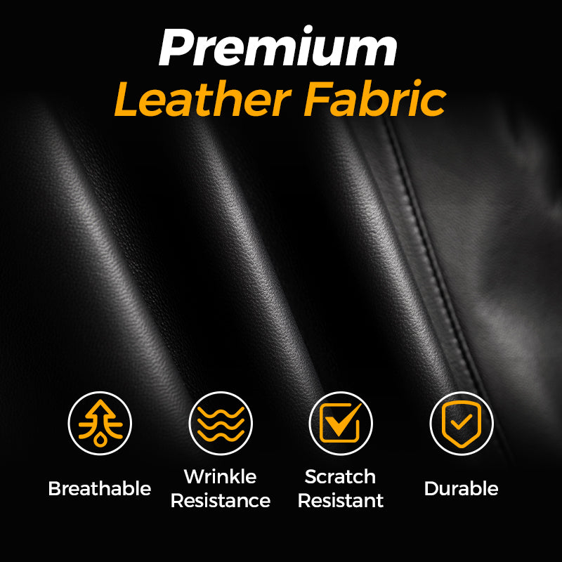 💥Fliwos® Men's Tough Vibe Leather Jacket – Slim Fit Design, Retro Hardware for Biker & Casual Looks