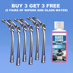 🚗 UK Car Boneless Wiper Blades | Double Rubber Strip – 100% Streak-Free for Safe Night Driving 🌙 | Fits 98% British Models 💧