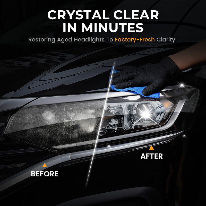 🚘Automotive Headlamp Restoration Fluid Kit✨ Restore Headlights in Minutes! No Tools Needed + UV Protection 🛠️🌟