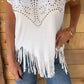 💥 Special sale 👚 women's solid color short sleeve t-shirt with hot print and frayed hem