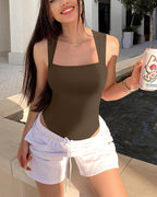 🔥Sleeveless abdomen-cinching shaped-one-piece makes a thin and curvy beauty in seconds