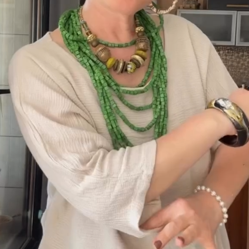 🚨Urgent discount! Round neck loose top & long skirt set, a must-have for women's fashion.