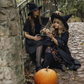 Women's Gothic Knitted Black Wizard Hat - Retro Dark Style for Halloween & Cosplay 🧙‍♀️
