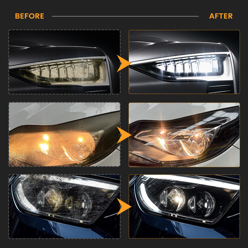 🚘Automotive Headlamp Restoration Fluid Kit✨ Restore Headlights in Minutes! No Tools Needed + UV Protection 🛠️🌟