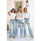 👖 High Rise Vintage Jeans – Tummy Control, Straight Leg for Everyday