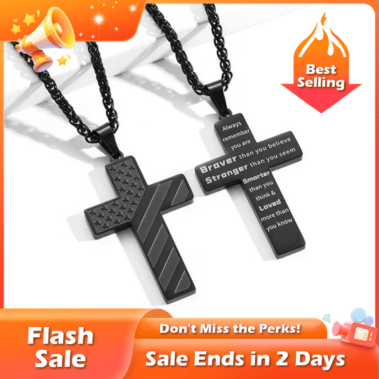 🏆Flash Sale⚡50K+ SOLD! Almost Gone-💥🎉✨Flag Cross Necklace,Best Gifts