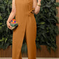 💕Gentle impact! Women's casual V-neck crossover strap jumpsuit, lazy yet classy.