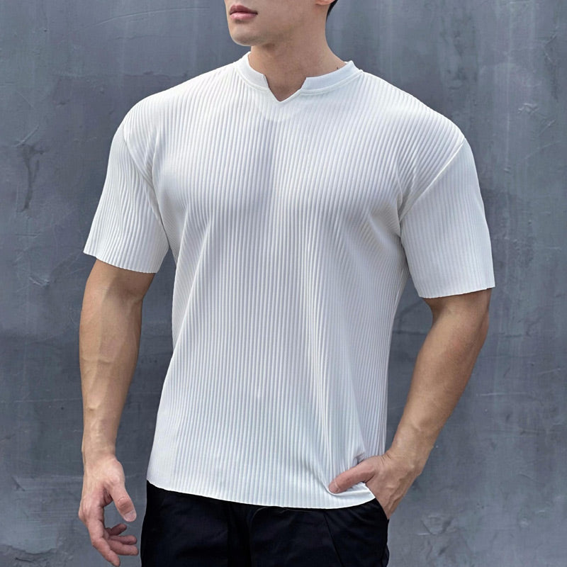 🌊 Men's V-Neck  Short Sleeve Muscle Athletic Workout T-Shirts  Perfect Fit, Breathable Comfort, Show Off Your Athletic Style!