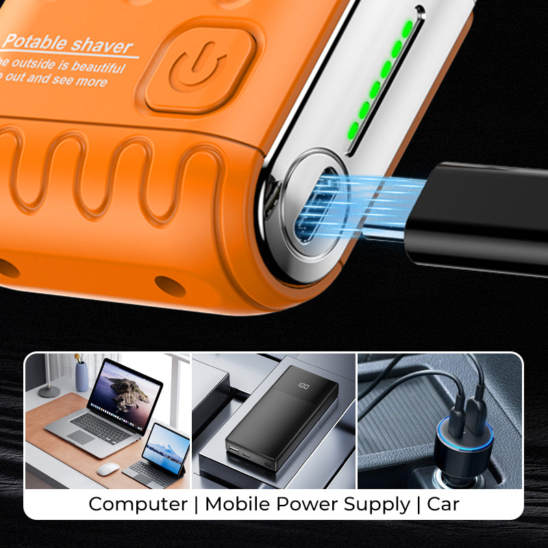 ⚡ 65% OFF Flash Sale！Double-Ring Portable Shaver – Perfect Gift for Every Guy