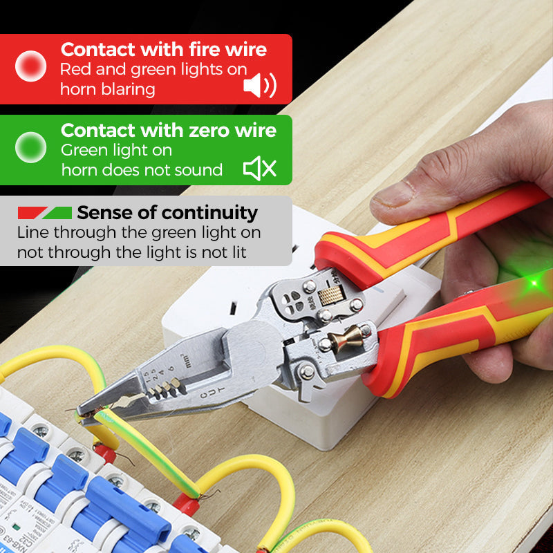 8-In-1 Wire Stripper with Voltage Tester