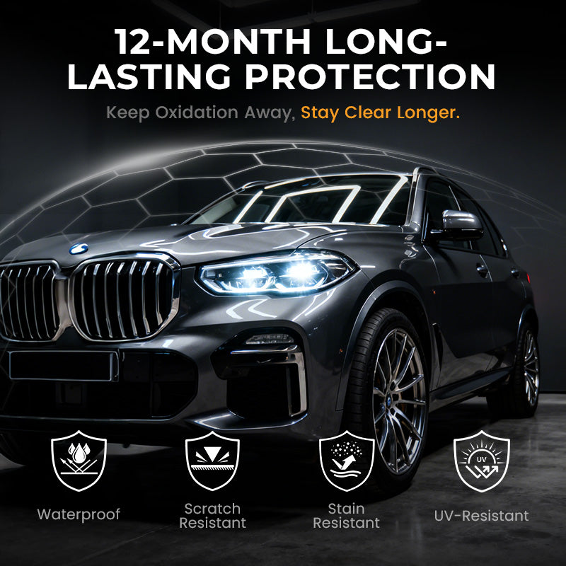 🚘Automotive Headlamp Restoration Fluid Kit✨ Restore Headlights in Minutes! No Tools Needed + UV Protection 🛠️🌟