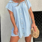 👖Short Sleeve Denim Dress | Soft Cotton Blend, Casual Comfort & Versatile for Brunch to Park