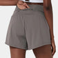 🔥 Limited time 53% OFF! Nylon high-rise yoga shorts 🎽 with side pockets 2-in-1