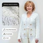 Women’s Fashion Button Tassel Short Coat 💼 – Tassel & Button Elegance, Suitable for Office & Casual Events 👠