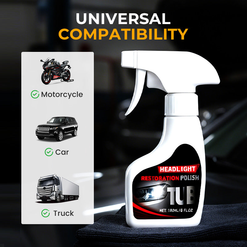 🚘Automotive Headlamp Restoration Fluid Kit✨ Restore Headlights in Minutes! No Tools Needed + UV Protection 🛠️🌟