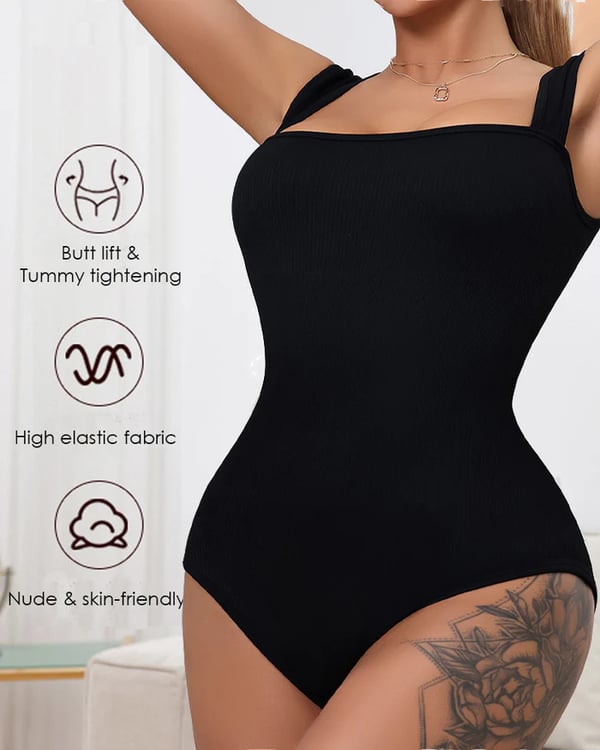🔥Sleeveless abdomen-cinching shaped-one-piece makes a thin and curvy beauty in seconds