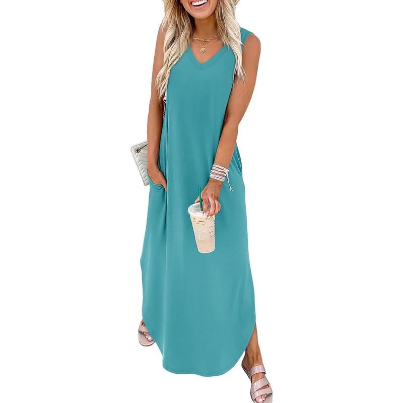 🎉Holiday Sale-60% Off🌷Summer Dresses Maxi Dress Vacation Beach Sundresses with Pockets