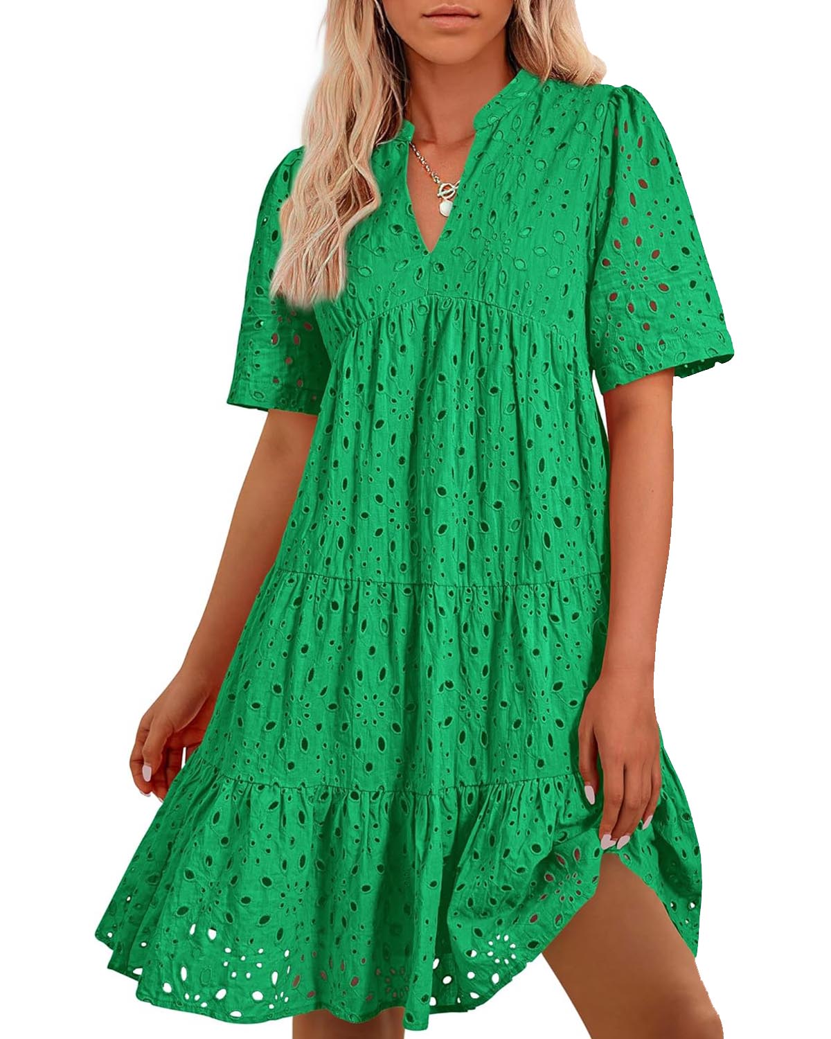 💫 Fairy dress is here! Elegant women's hollow lace ruffle casual mini skirt