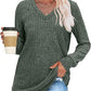 💖LAST DAY SALE 50% OFF✨Women's V Neck Long Sleeve Solid Sweater