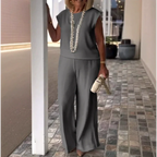 💕Limited Time 50% Off💕Women's Crew Neck Sleeveless Top and Pants Set