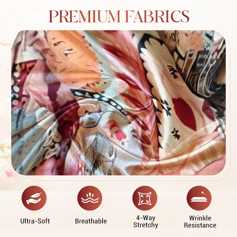 💜LAST DAY PROMOTION - 69%OFF💜Women's Printed Top & Wide Leg Pants 2-Piece Set