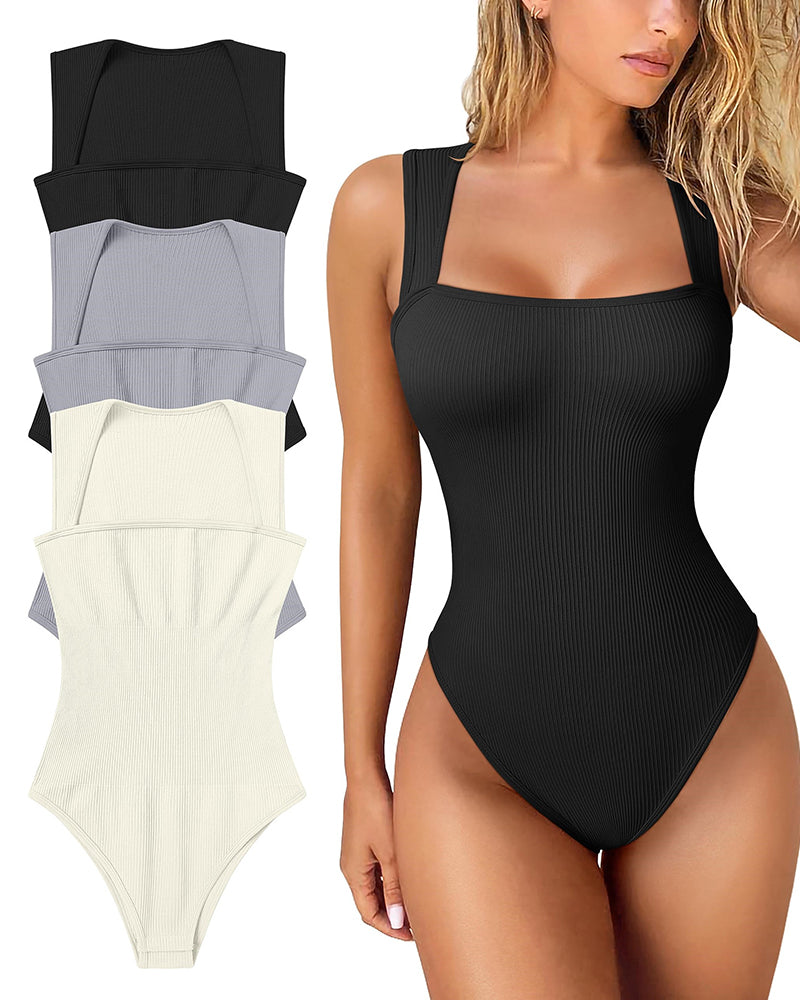 🔥Sleeveless abdomen-cinching shaped-one-piece makes a thin and curvy beauty in seconds