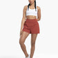 🔥 Limited time 53% OFF! Nylon high-rise yoga shorts 🎽 with side pockets 2-in-1
