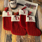 🌟🎄 Festive Christmas Must-Have! Cozy Knit Socks + Embroidered Candy Bag + Letter Stocking – Decor & Use in One!