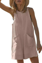 Casual Jumpsuit Stretch Sleeveless Shorts Jumpsuit