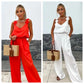 💕 5% off for a limited time! Women's sleeveless wide-leg jumpsuit|slim and versatile, the first choice for summer commuting and leisure