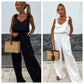 💕 5% off for a limited time! Women's sleeveless wide-leg jumpsuit|slim and versatile, the first choice for summer commuting and leisure