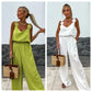 💕 5% off for a limited time! Women's sleeveless wide-leg jumpsuit|slim and versatile, the first choice for summer commuting and leisure
