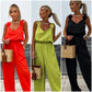 💕 5% off for a limited time! Women's sleeveless wide-leg jumpsuit|slim and versatile, the first choice for summer commuting and leisure