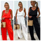 💕 5% off for a limited time! Women's sleeveless wide-leg jumpsuit|slim and versatile, the first choice for summer commuting and leisure
