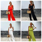💕 5% off for a limited time! Women's sleeveless wide-leg jumpsuit|slim and versatile, the first choice for summer commuting and leisure