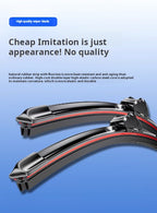 🚗 UK Car Boneless Wiper Blades | Double Rubber Strip – 100% Streak-Free for Safe Night Driving 🌙 | Fits 98% British Models 💧