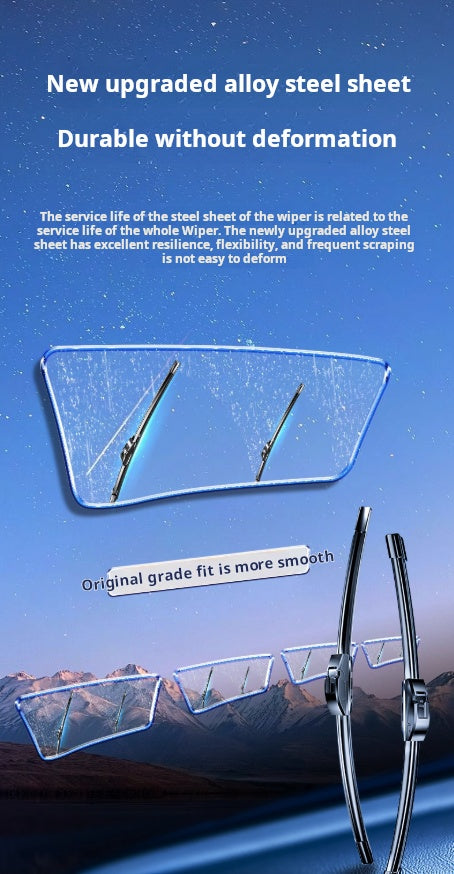 🚗 UK Car Boneless Wiper Blades | Double Rubber Strip – 100% Streak-Free for Safe Night Driving 🌙 | Fits 98% British Models 💧