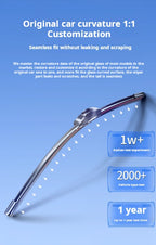 🚗 UK Car Boneless Wiper Blades | Double Rubber Strip – 100% Streak-Free for Safe Night Driving 🌙 | Fits 98% British Models 💧