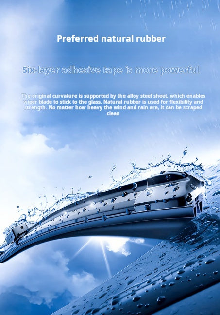 🚗 UK Car Boneless Wiper Blades | Double Rubber Strip – 100% Streak-Free for Safe Night Driving 🌙 | Fits 98% British Models 💧