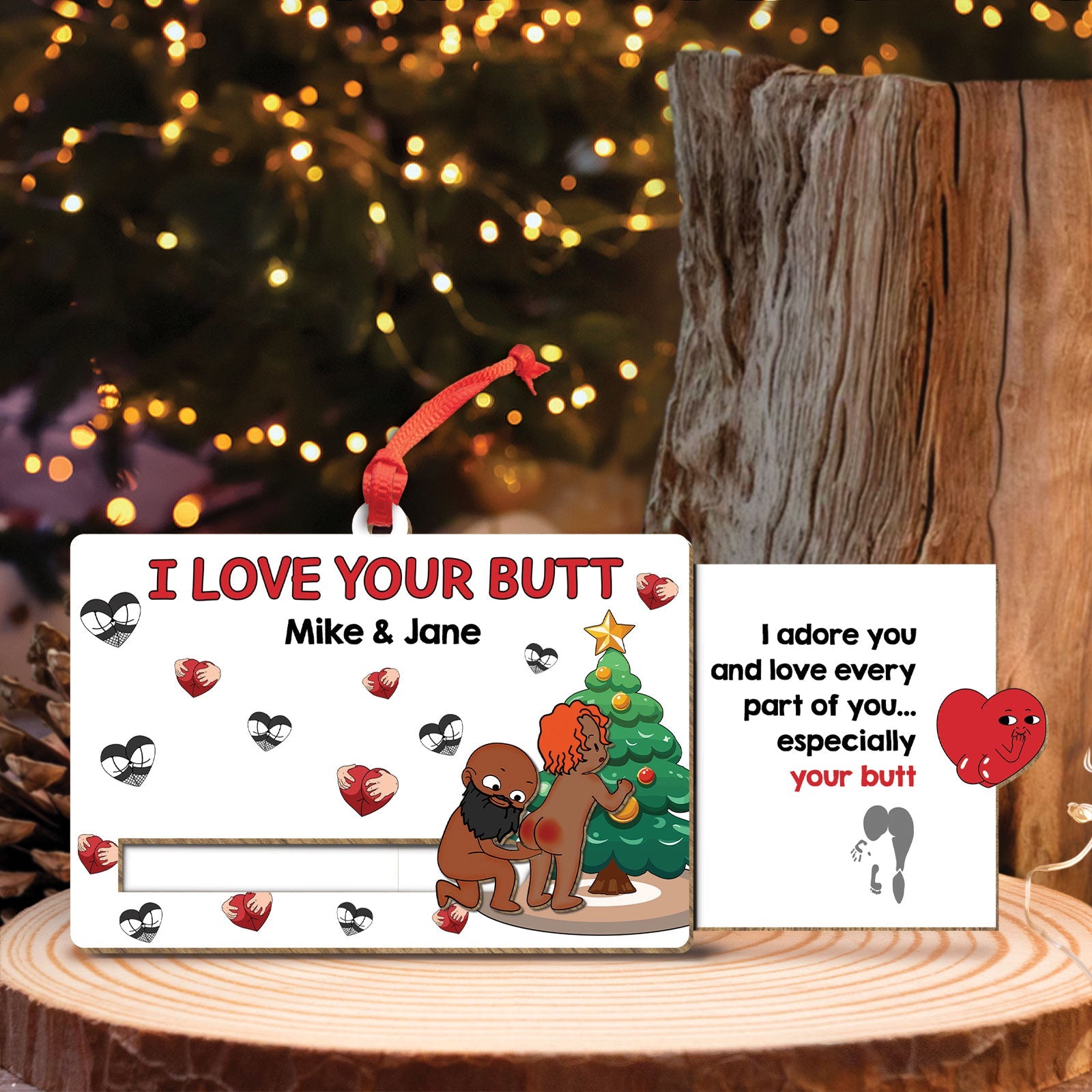 Just Remind You That I Love You - Personalized Wooden Slider Card for Couples