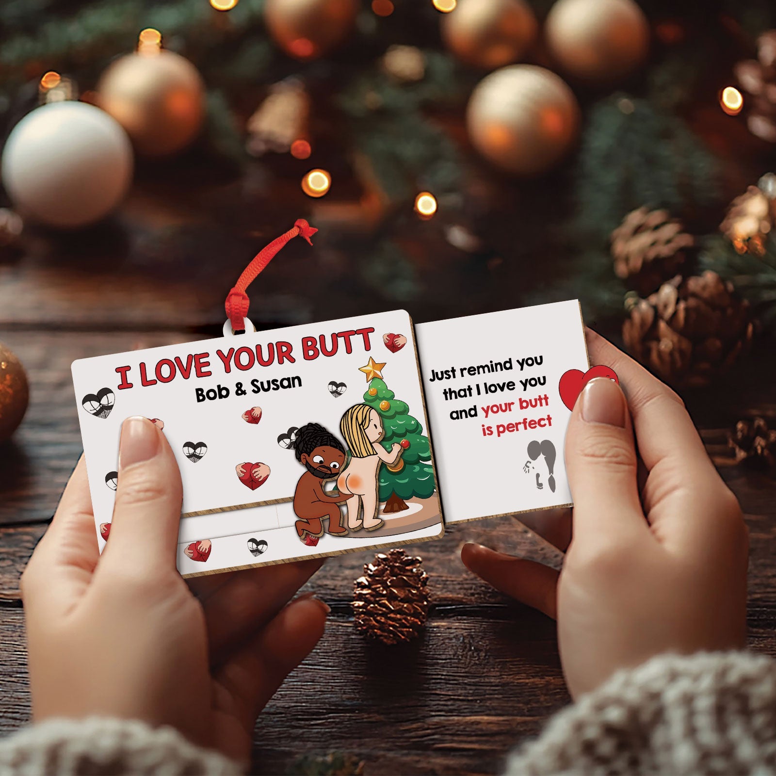 Just Remind You That I Love You - Personalized Wooden Slider Card for Couples