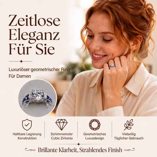 Eleganter Cocktailring aus Zirkonia